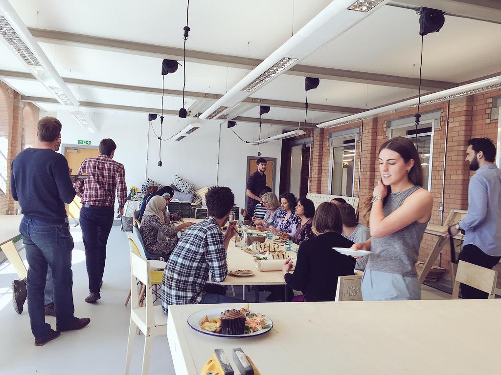 ImmyKaur's tweet photo. Pretty full house today @ImpactHubBrum - building &amp; books. http://t.co/epsHa9qF7I