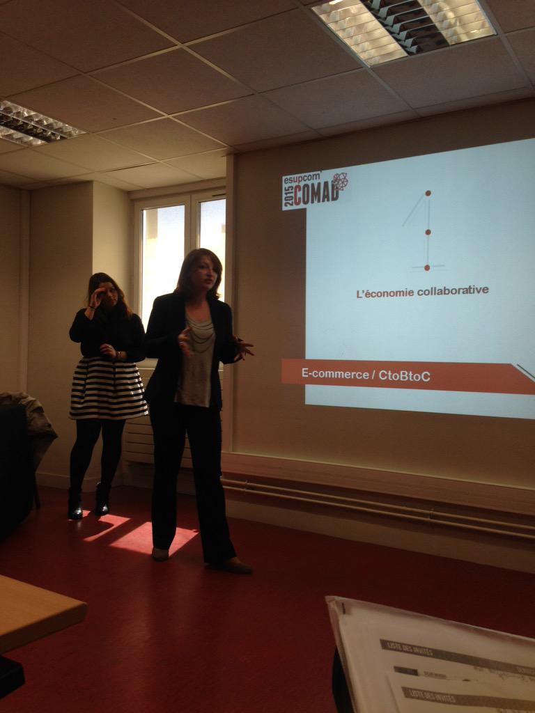 SancyBellina's tweet photo. #esupcomad2015 ! Économie collaborative : 20 milliard d euros ! Un secteur en plein boom ! http://t.co/0HQi7BqYyg