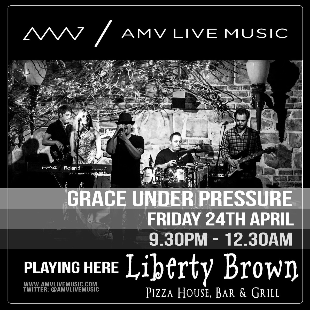 You can catch <a href="/GUPband/">Grace Under Pressure</a> at <a href="/liberty__brown/">Liberty Brown</a> tomorrow evening! Come join us!