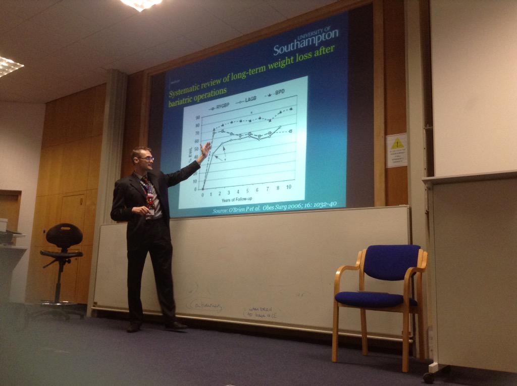 A very thought-provoking talk by Dr James Hopkins <a href="/unisouthampton/">University of Southampton</a> on UK obesity rates &amp; gastric surgery treatments