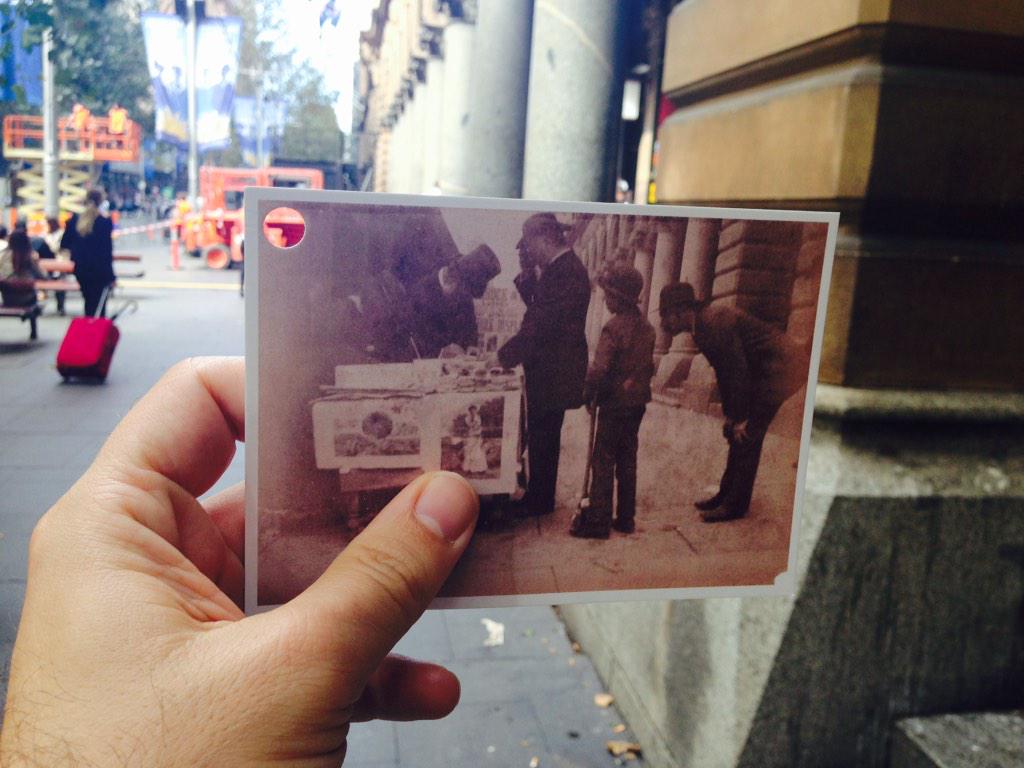 #1880Sydney then and now, my pic of Martin Place from <a href="/slnsw/">slnsw</a> exhibition on now