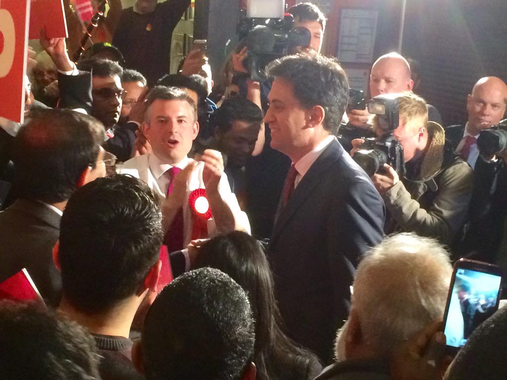 Ed Miliband visits Leicester to a rapturous reception