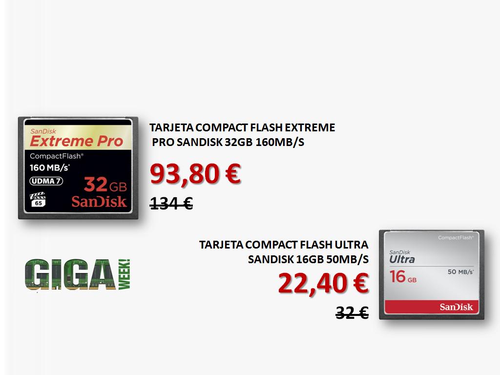 VisantaES's tweet photo. #GIGAWEEK 30% en SanDisk y Envíos Gratis Estos son algunos ejemplos de #CompactFlash
http://t.co/tjacpFA923 http://t.co/82sI33Y86S