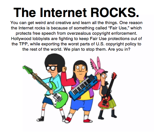 fightfortheftr's tweet photo. Hollywood lobbyists don't want the Internet to rock. We do. Join the #InternetVote to decide: http://t.co/4EAJ2kgTBl http://t.co/txnugn7XBI