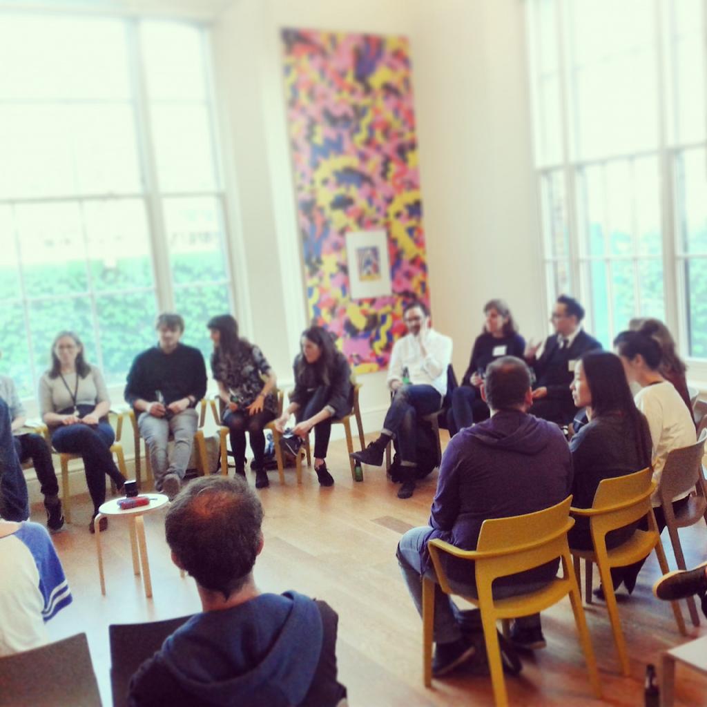 MaiaFjord's tweet photo. A @TheHOI_polloi evening at @illustrationHQ talking about collectives ft. @PeepshowCOLL @FoldCollab &amp; @DayJobStudio http://t.co/3EpI9nitAj