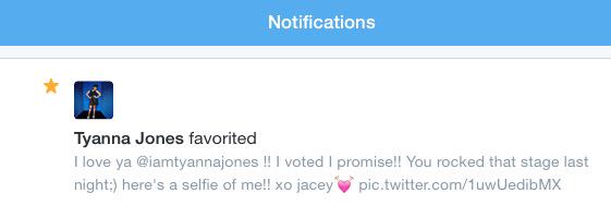 TyannaJonesFan's tweet photo. Oh my gosh.. Thank you so much!!!! your the best Tyanna! Ily @iamtyannajones ❤️💟 http://t.co/hb0skrWNLO