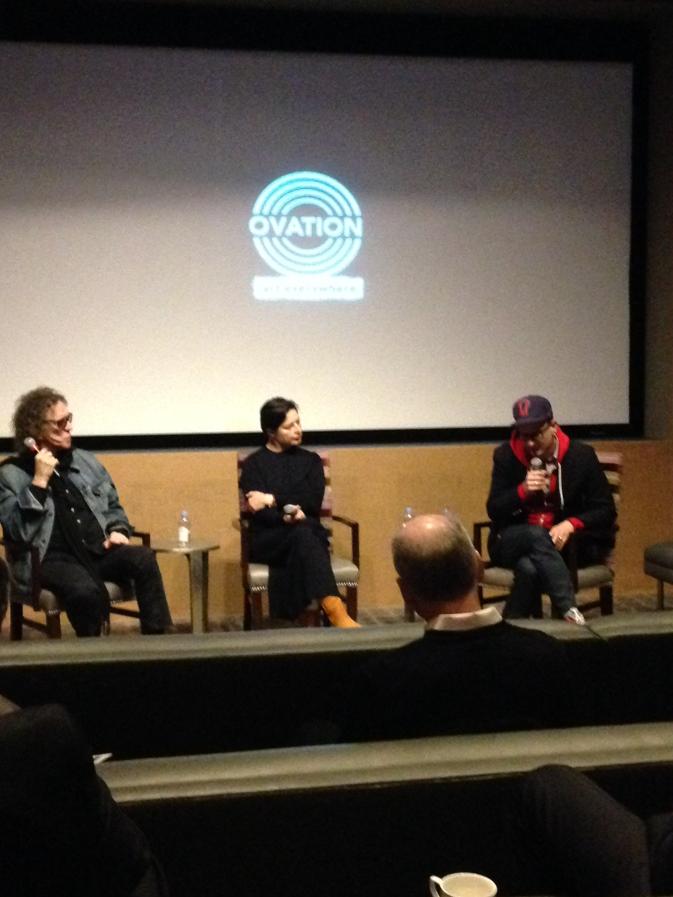 lmichalch's tweet photo. Fantastic artists Mick Rock, Isabella Rossellini and Ted Lee at the @Ovation Upfronts. #arteverywhere @SundanceProd http://t.co/Us5d38mc3C
