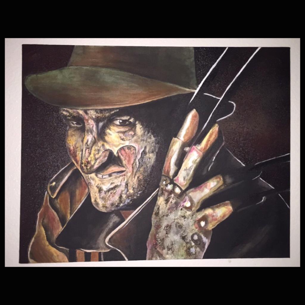 FromDivine's tweet image. #DONE #YAestuvo #freddykrueger #painting #freddykruegerpainting #acrylicpainting #robertungland 👐 #ItsAGoodDayLA 🎨