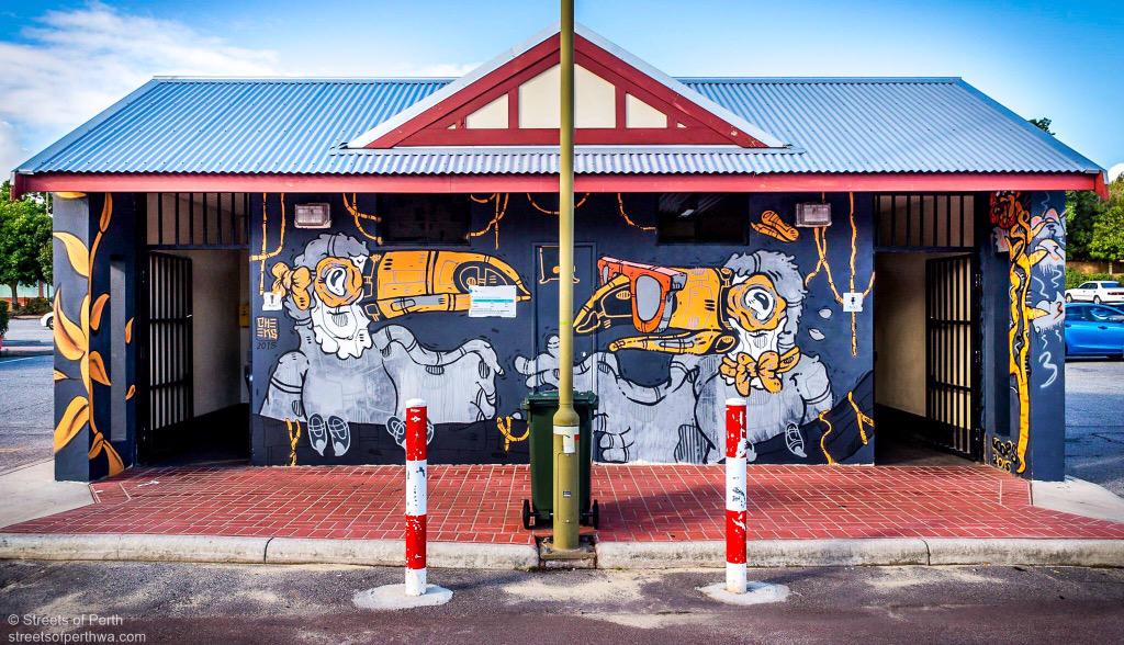 StreetsofPerth's tweet photo. "Toucan Play That Game". New mural by #Cheeks in @townofvicpark's Hubert St carpark.
#onceuponawall #streetart #Perth http://t.co/m9NzufiFCz