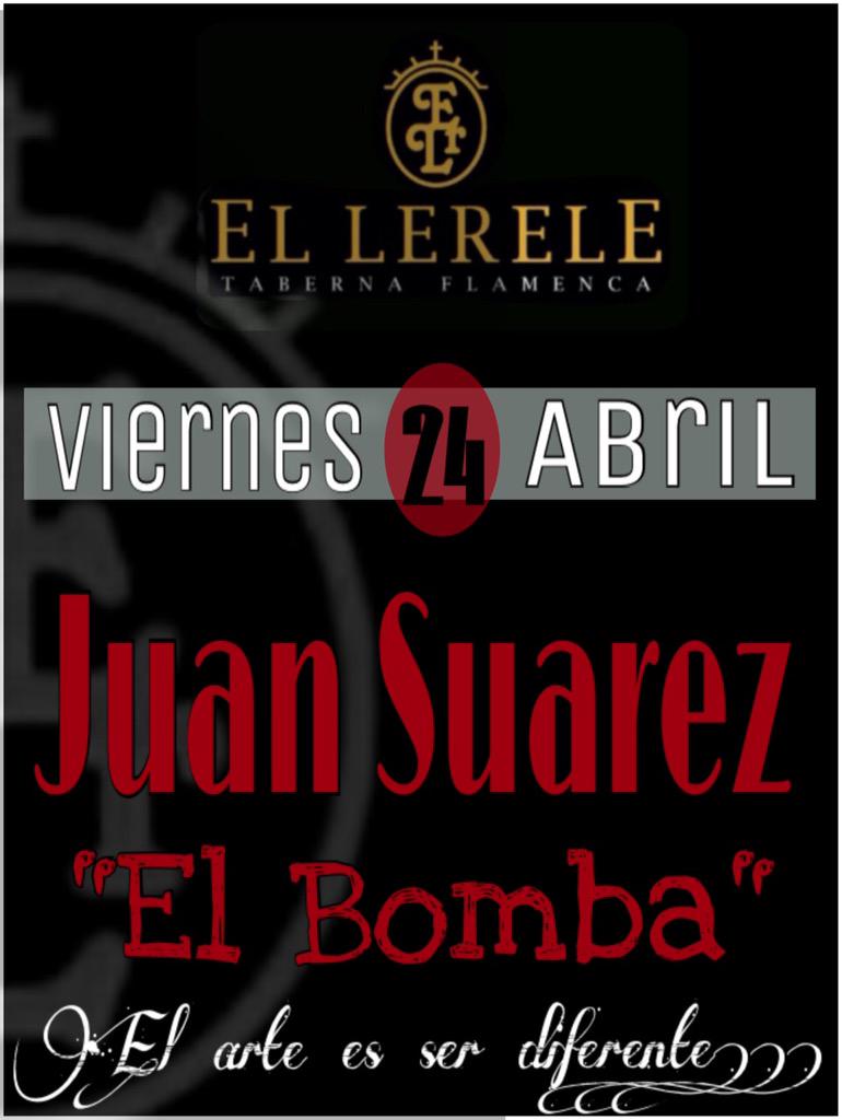 Mañana Viernes 24 vente a disfrutar del Arte de este fenómeno de utrera JUAN SUÁREZ "BOMBITA" te va gustar