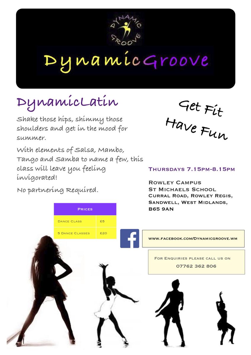 DanceF1t's tweet photo. DynamicLatin tonight at Rowley Campus...Come and join the fun! This class is free as it's the first DG class ever! http://t.co/RY73wO8Uyu