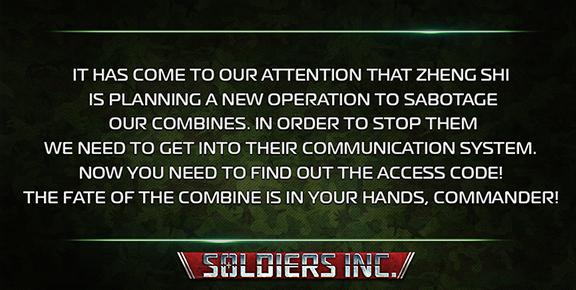 Soldiers_Inc's tweet photo. .@plarium New #Contest! Find ACCESS CODE hidden on the images to complete the story &amp; earn FREE Diamonds!#SoldiersInc http://t.co/Sq75N5x1Nd