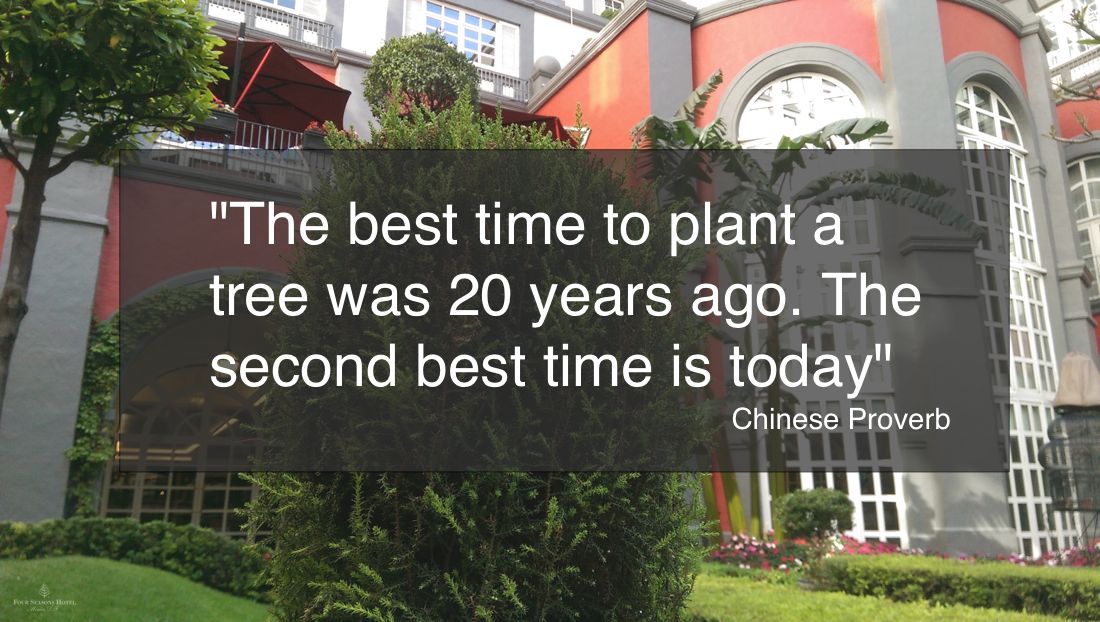 FSMexico's tweet image. The best time to plant a tree was 20 years ago. The second best time is today - Chinese Proverb #EarthDay #FSValues