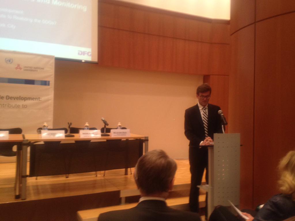 GermanyUN's tweet photo. "Success &amp; credibility of #post2015 agenda will depend on effective monitoring &amp; review mechanism", says Amb Thoms. http://t.co/FSvHuygpwF