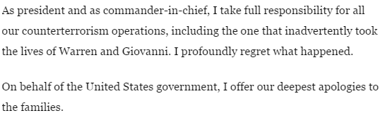 Obama’s full remarks on the killing of American held by al-Qaeda in a U.S. operation wapo.st/1PoA9ur