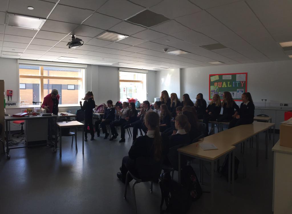 #Nailsea School - Celebrating #GirlsinICT day with a skype lesson talking to our Serbian partners - great fun