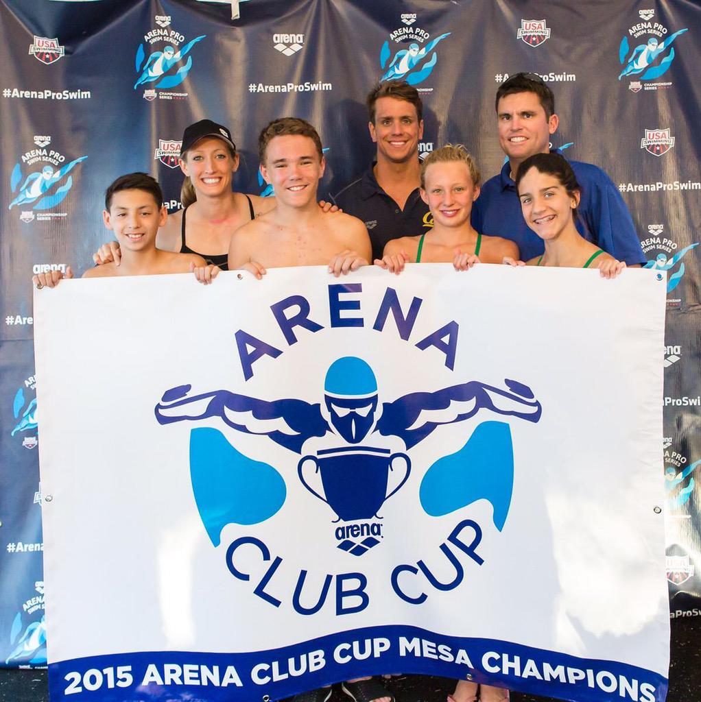 arenaUSA's tweet photo. Shoutout to @SwimNEP for winning the first #ArenaClubCup in front of the #ArenaProSwim crowd in Mesa! #MesaChamps tbt http://t.co/Xk3GYSbRd4