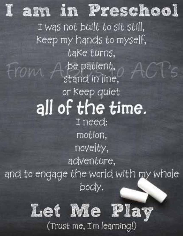 Miss__Sasha__'s tweet photo. ***ALWAYS REMEMBER*** your preschooler learns best though play! 👦🏼👧🏾👶🏼👦🏿👶🏾👧🏻 #TeacherSolutions #preschoollife http://t.co/s5PLmSvBAZ