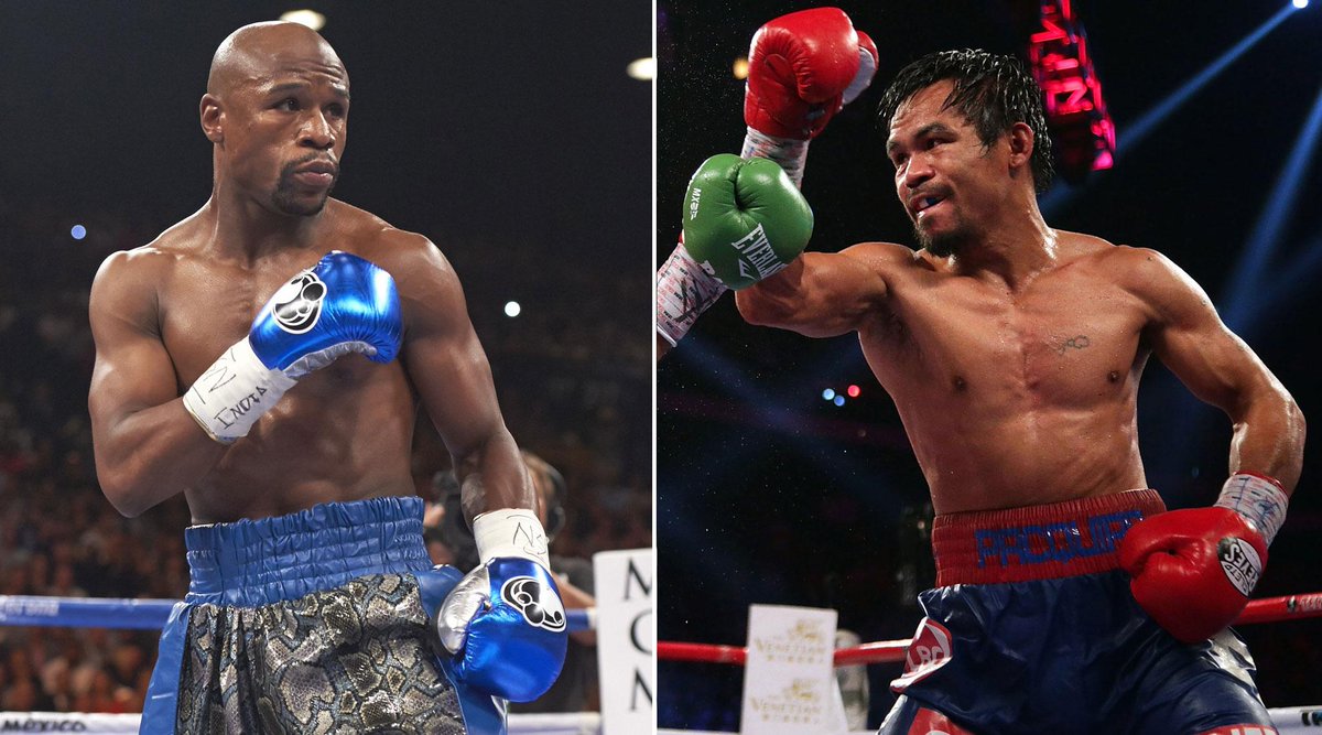 TheFightCity's tweet image. Mayweather vs Pacquiao: Who did it better? - Part 1: thefightcity.com/mayweather-vs-… #MayPac