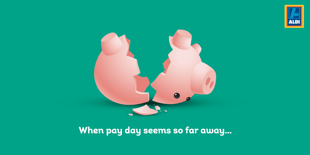 Aldi_Ireland's tweet photo. Payday seems so far away, but we have a €100 Aldi voucher to help you out! Just retweet for your chance to win! http://t.co/R5NrXNi4Xi