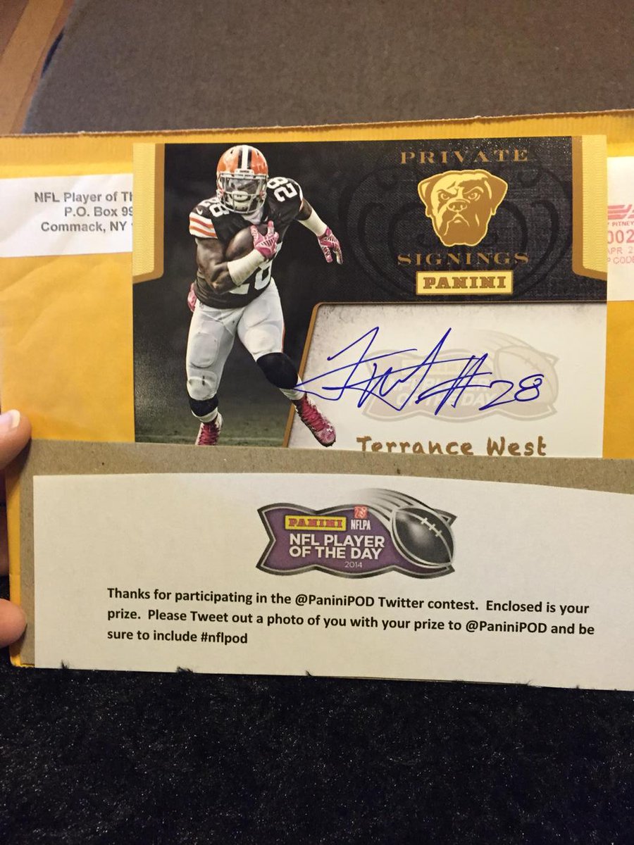 RavensHypeMan's tweet photo. @PaniniPOD Thx 4 opportunity 2 Win @Terrancewest_28's  autoed Photo,It is Greatly Appreciated #Nflpod #PaniniRules http://t.co/1oGQ8uZXUB