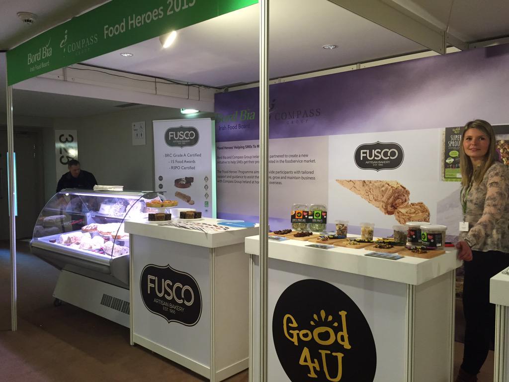 mogahan's tweet photo. @Bordbia @CompassGroupIRL @BrenGray79 Food Hero stand looking good and ready for business! #CompassEngage http://t.co/yFtRuNpBVp