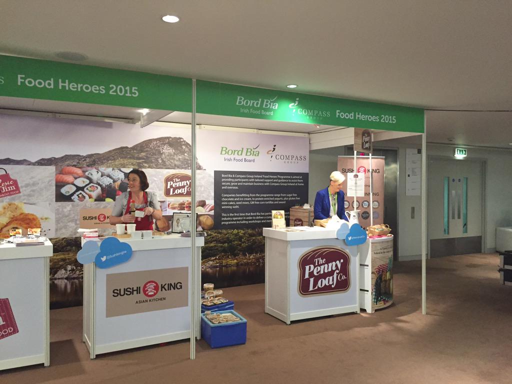 mogahan's tweet photo. @Bordbia @CompassGroupIRL @BrenGray79 Food Hero stand looking good and ready for business! #CompassEngage http://t.co/yFtRuNpBVp