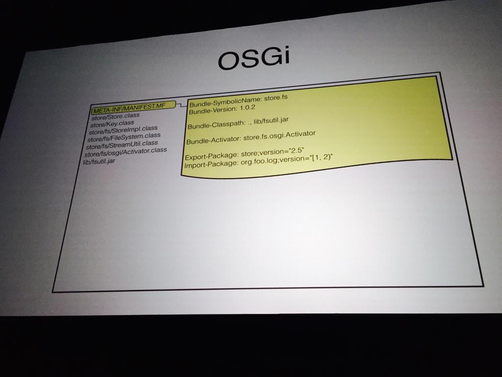 JeanMertz's tweet photo. Will the next slide show us XML @JurreTweet ? #luminis #devcon15 http://t.co/SHtuzhN1RU