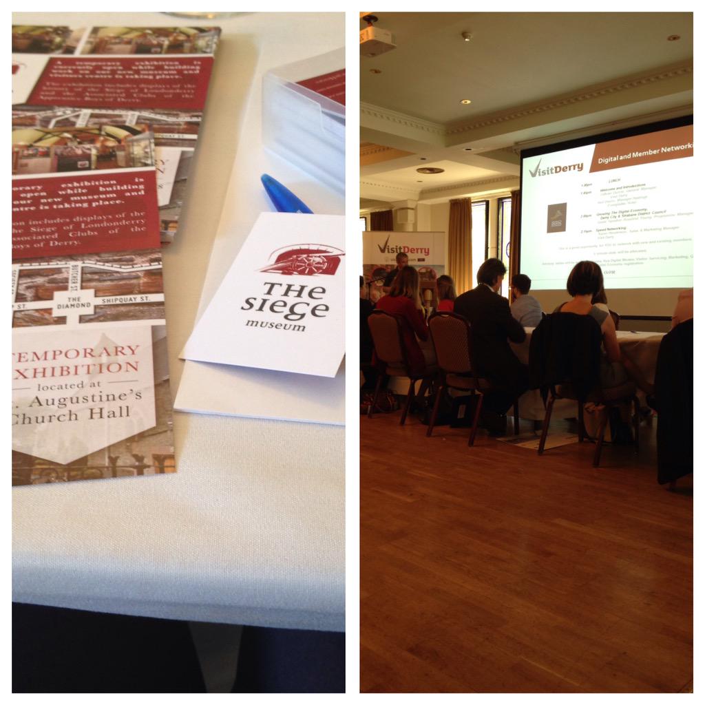 SiegeMuseum's tweet photo. Brilliant afternoon @Evergladeshotel for the @Derryvisitor networking &amp; information event! #siegemuseum #tourism http://t.co/OwgSQqjxyC