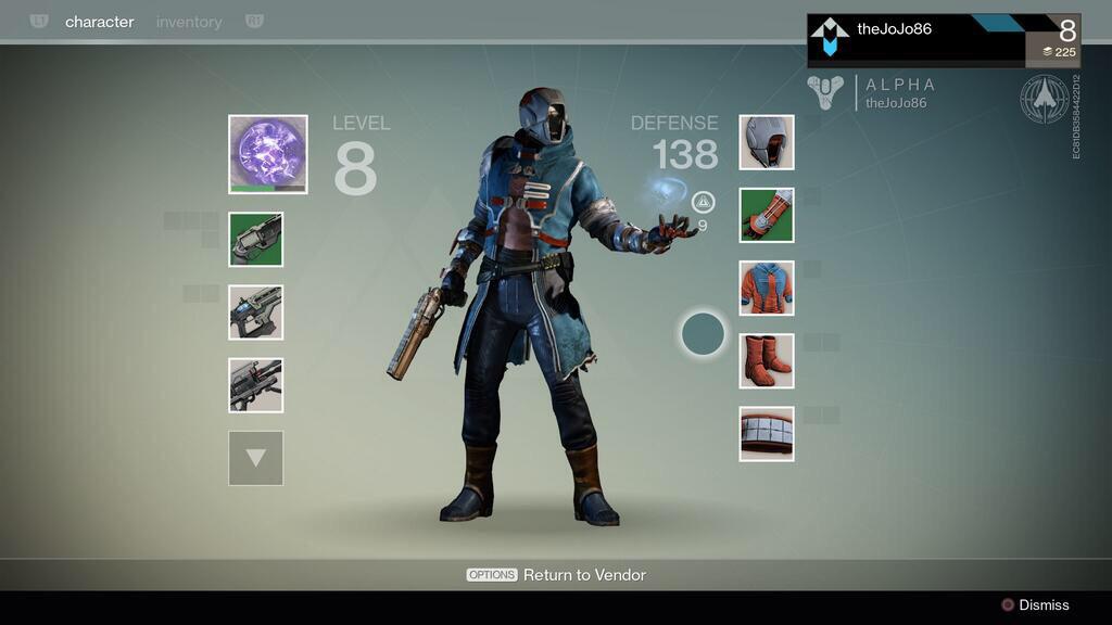 JoJoMcGiggity's tweet photo. #TBT my first ever Warlock. Ah memories... #DestinyAlpha #Destiny http://t.co/MbfVUosovc