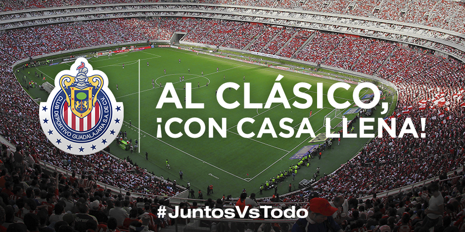¡Nuestra casa será una fortaleza rojiblanca el domingo! No queda un sólo boleto. ¡Gracias por su apoyo! #JuntosVsTodo