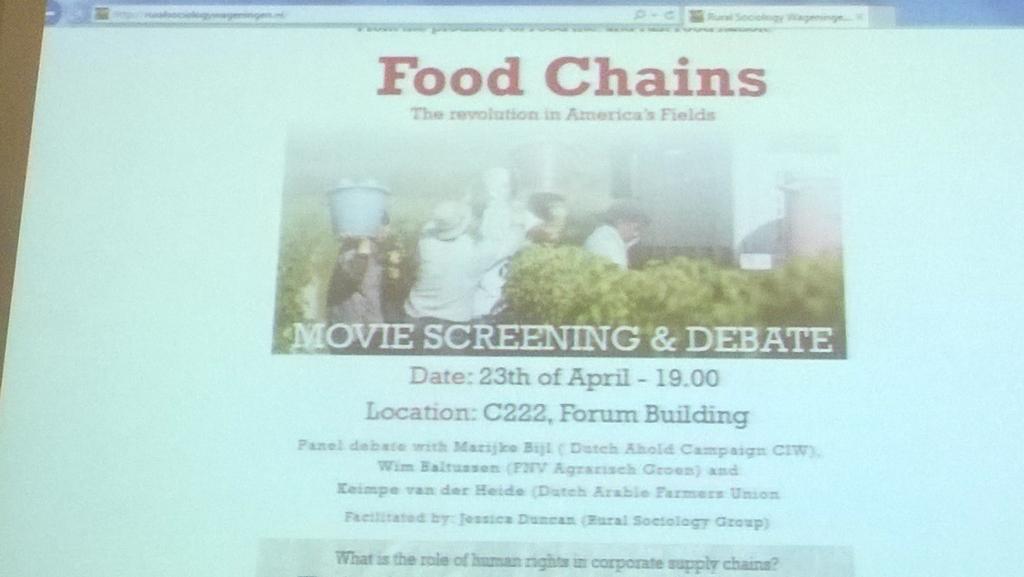 Debate about #food chains organised by <a href="/boerengroep/">Boerengroep</a> &amp; led by <a href="/foodgovernance/">Jessica Duncan</a> #farmers <a href="/WageningenINT/">Wageningen Internat.</a> <a href="/LTONederland/">LTO Nederland</a>