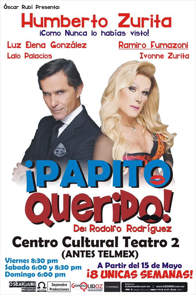 Papito_Querido's tweet photo. Ya estamos a punto de estrenar!! No te la puedes perder! El primer actor Humberto Zurita como nunca lo habías visto!! http://t.co/2gLvy3rVzv