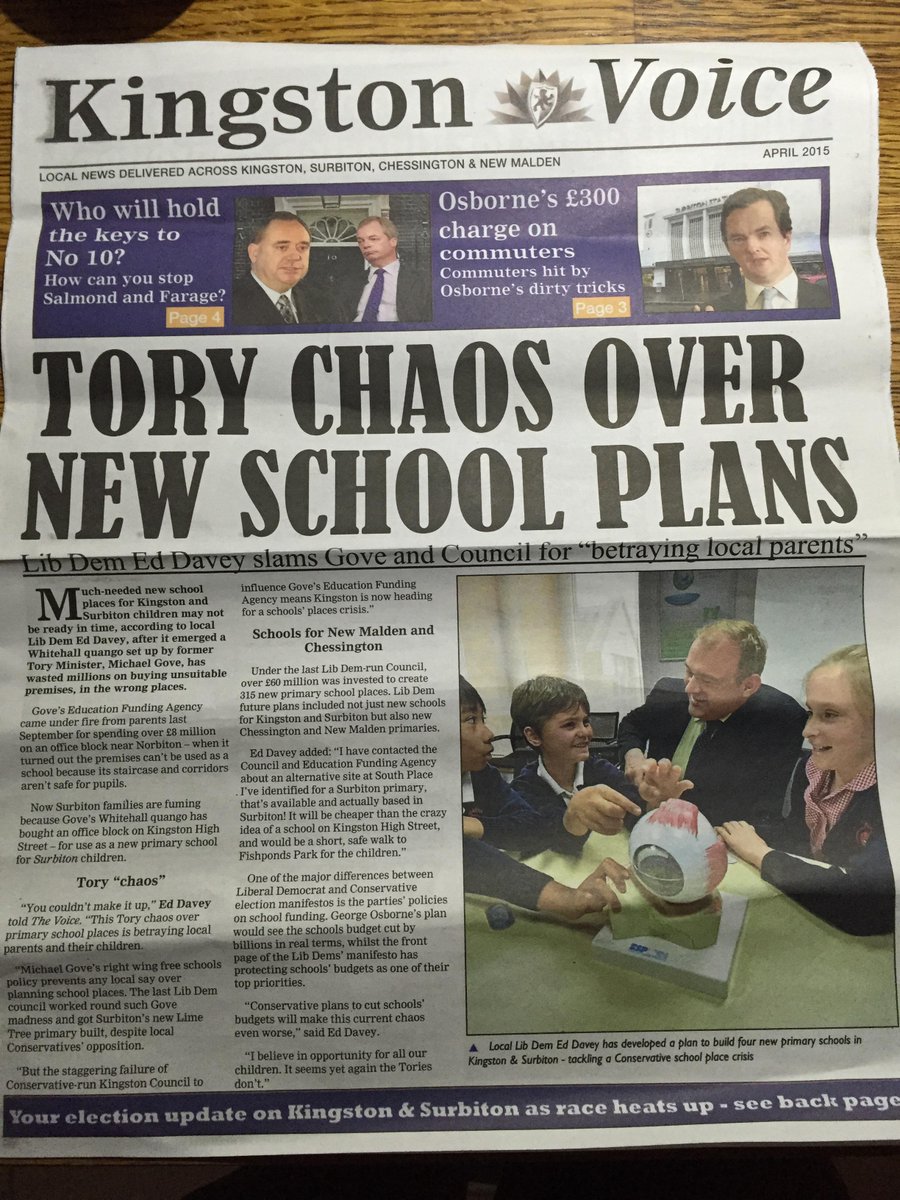 neilglenister's tweet photo. @David_Cameron @EdwardDaveyMP New resident to Surbiton shocked by #LibDem propaganda paper! This IS NOT “local news”! http://t.co/0DSJyi573Z