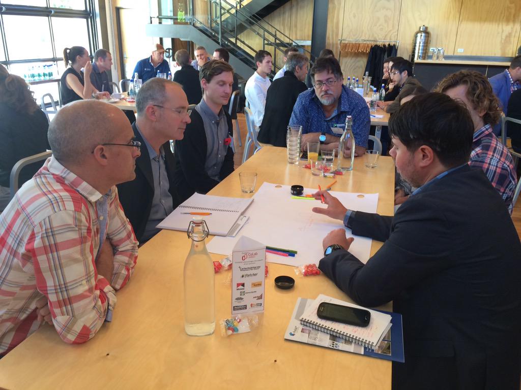 OffsiteNZ's tweet photo. #CoLab2015 Collaboration in Action with @PhilTwyford @daimanotto http://t.co/KvrMLvUtuq
