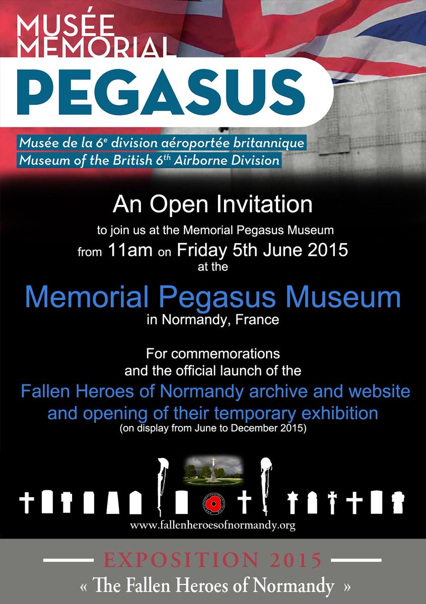 CarlShilleto's tweet photo. #FallenHeroesofNormandy #Exhibition at #MemorialPegasusMuseum #Normandy 11am #5June2015 @BrittanyFerries @DDaystripes http://t.co/N5m0t1gj4X