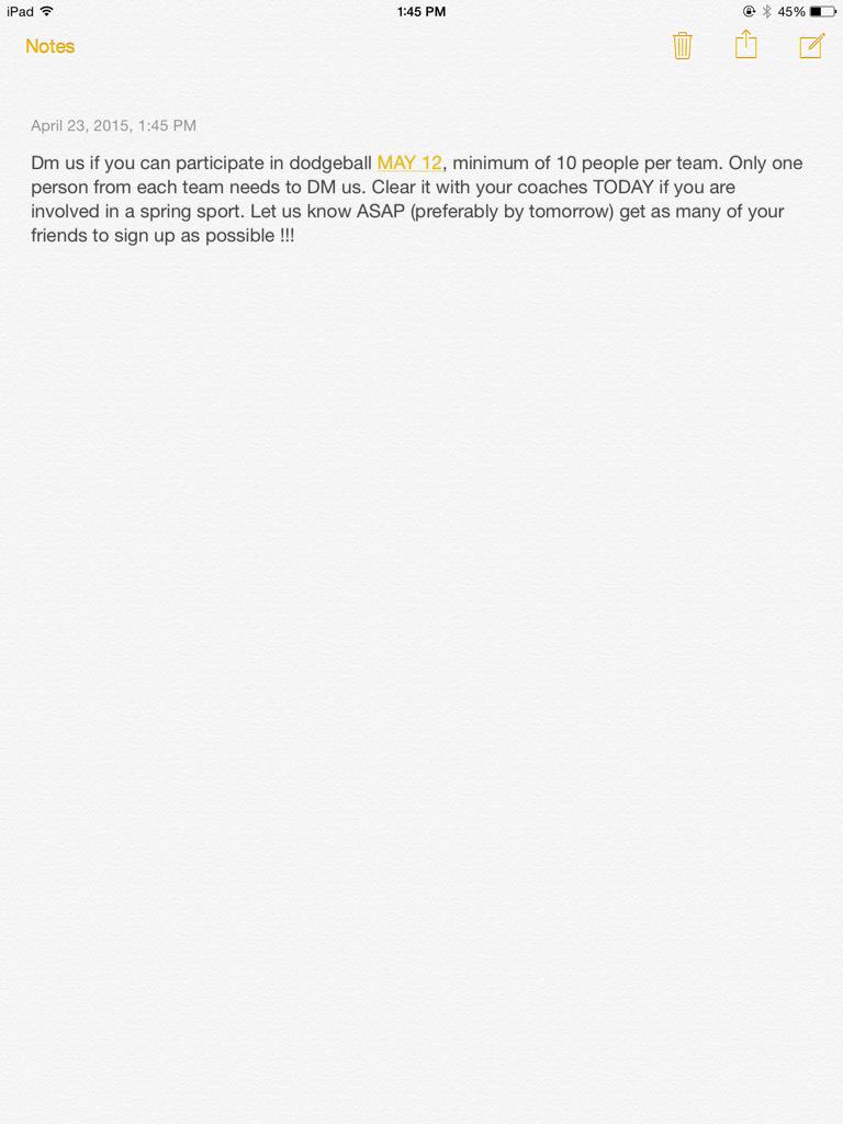 ConantSCC's tweet photo. Read this if you're interested in dodgeball ‼️‼️‼️ http://t.co/hk25VrtNvV