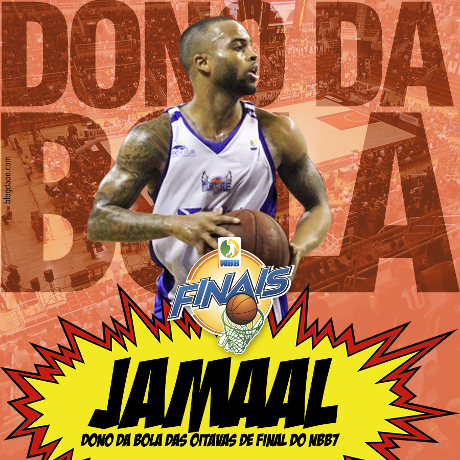 NBB's tweet photo. #ODonoDaBola Viu quem foi o #craque das #8as do #NBB7? Ele mede só 1m75, mas joga muito e defende o @BasqueteMacae! http://t.co/KyXJJWLGVV