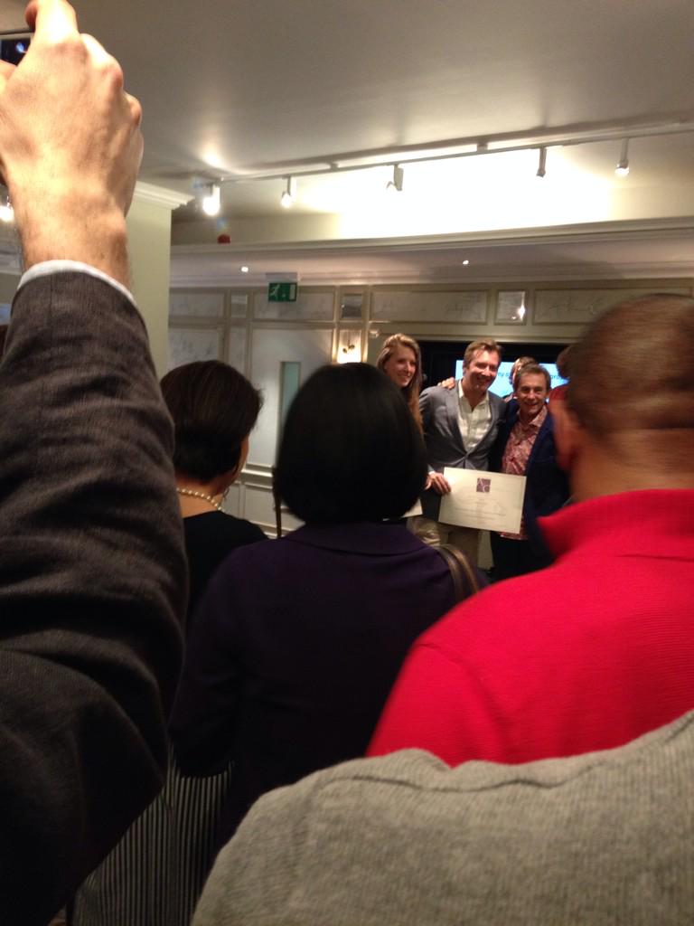 jennylinford's tweet photo. "A special thanks to our farmers says  @BertilAkesson as he collects @AcadofChocolate awards http://t.co/vu0G5FbWw3