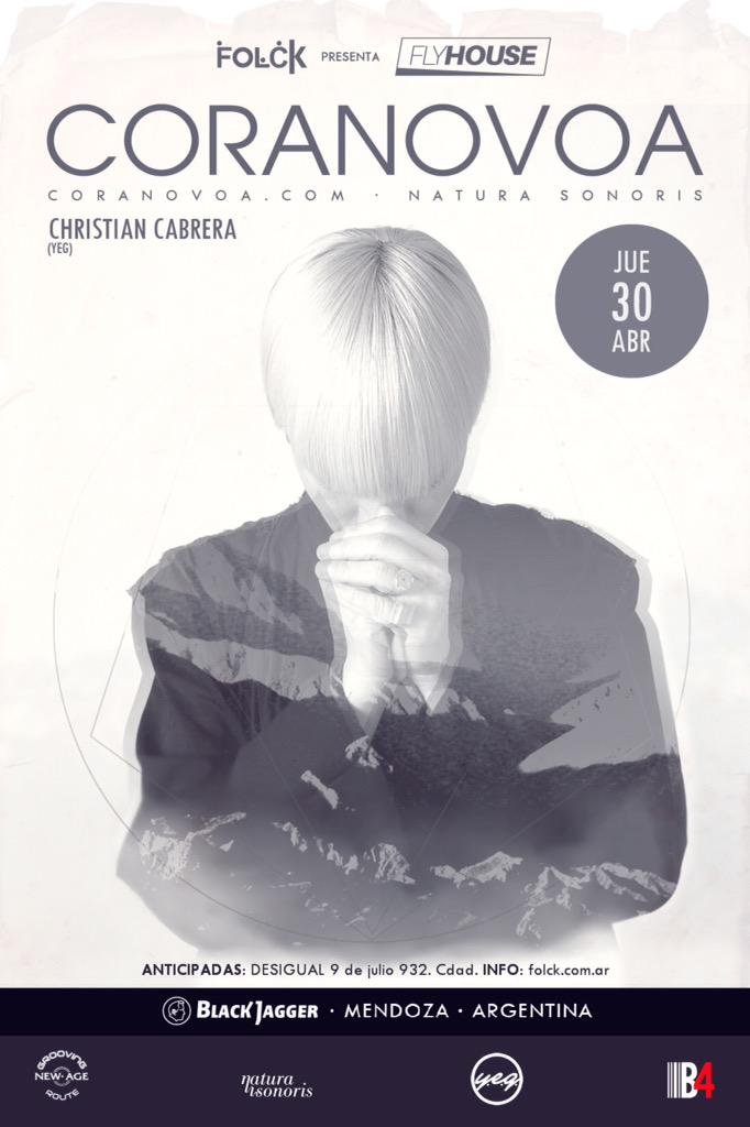 Folckproductora's tweet photo. Próximo Jueves #Mendoza #Argentina 
@coranovoa en @BlackJaggerMza by @Folckproductora 

Anticipadas en Venta http://t.co/YoVKWNvLhu