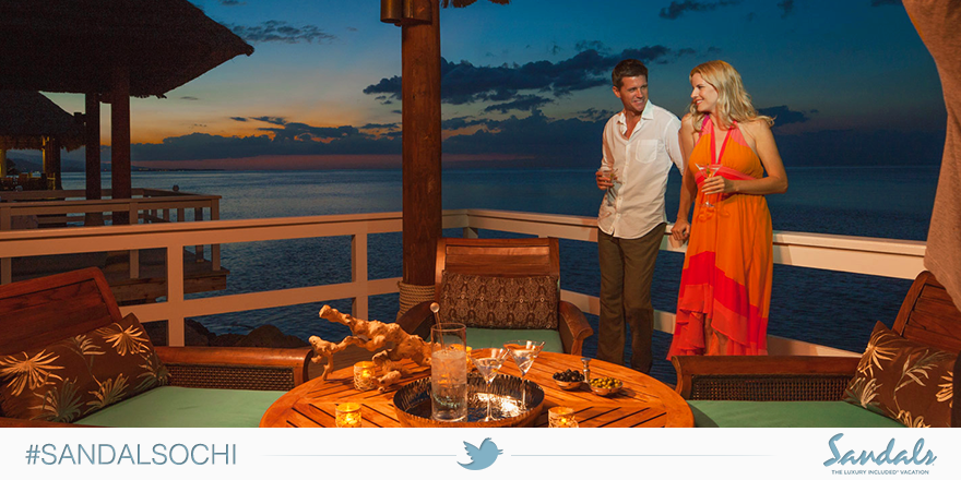 SandalsResorts's tweet photo. Q7: Imagine your most romantic vacation moment in slow mo, what love song is playing in the background? #SandalsOchi http://t.co/8GQ8YpBQKx