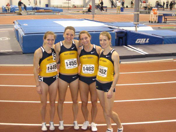 Penn 2008- DMR wins and sets the university record. Bland, Hamric, Williams-not pictured and Christopher.
