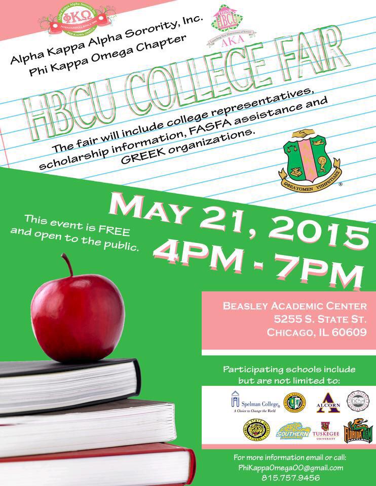 AKA_PKO's tweet photo. Save the Date: 
PKO will host an HBCU College Fair on Thursday, May 21, 4PM - 7PM
#AKA1908 #ThinkHBCU http://t.co/fflz4RF8sY