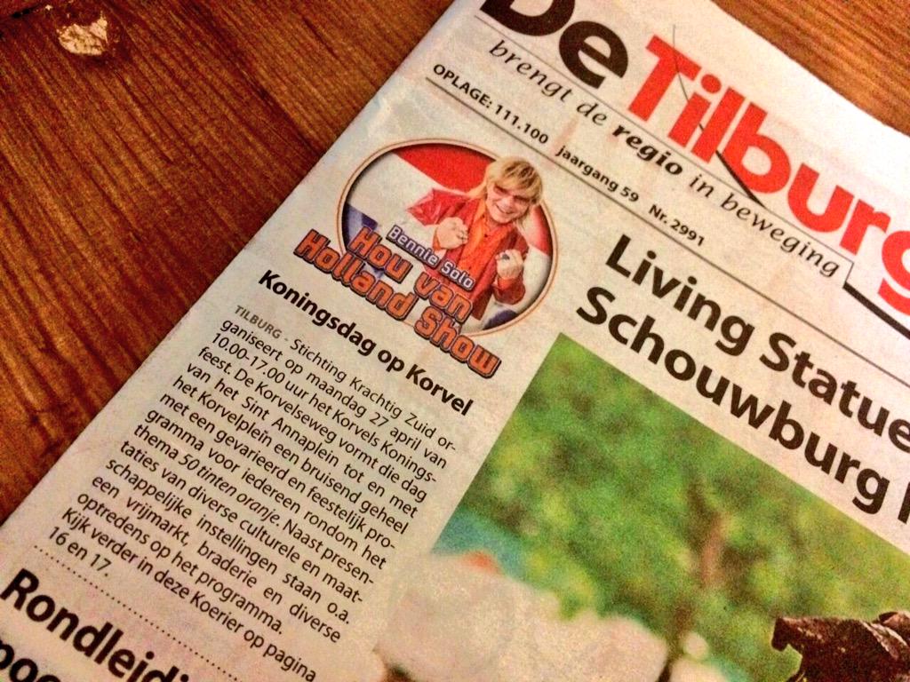 krachtigzuid's tweet photo. Tilburg zet je schrap voor een middag quizzen, zingen, dansen en lachen met @benniesolo http://t.co/aoEgCMfu6X