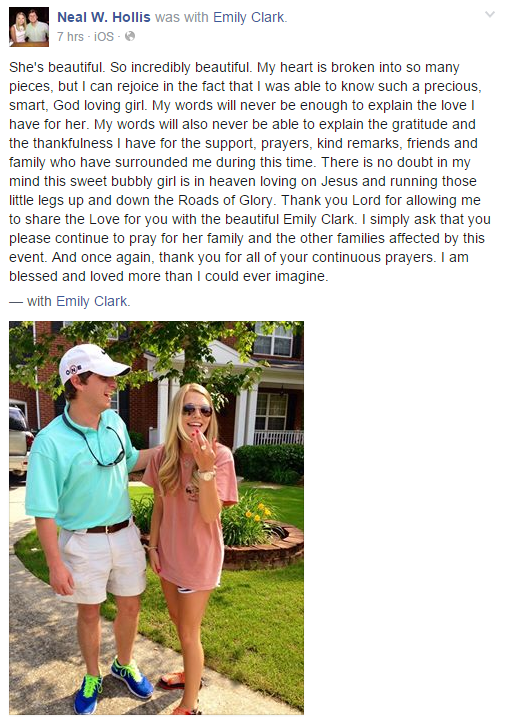 wsbtv's tweet photo. Heartbreaking Facebook post by boyfriend of Georgia Southern student killed in crash. More about Emily Clark at 5 http://t.co/xGQCGVGm0A