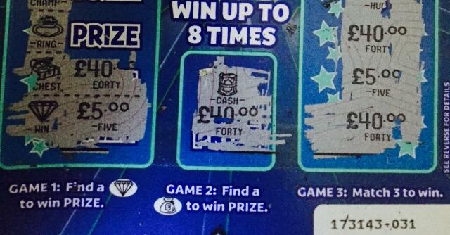 essexjovi's tweet image. Thanks @TNLUK I won a fiver on the scratchcard that I won in #BlueBoxPlease 👍👍💷