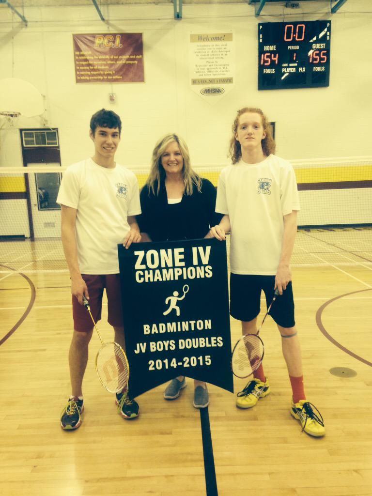 velvetwinner's tweet photo. Congrats @Rylan_16 and @Rhett98Rhett on your win. #badmintonkings http://t.co/2ZmPNrqHcE