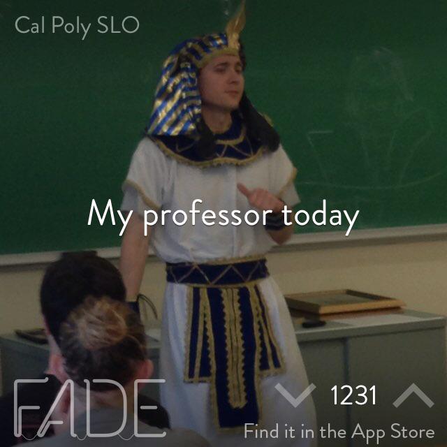 getfade's tweet photo. Coolest professor ever* #calpoly #slo #FADEon http://t.co/6aZ1VNJJbN