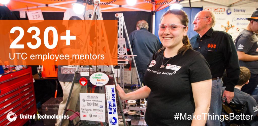 UTC's tweet photo. RT to join us in thanking the hundreds of UTC mentors who volunteer their time to #MakeThingsBetter.#omgrobots http://t.co/kCOH4vVqPx