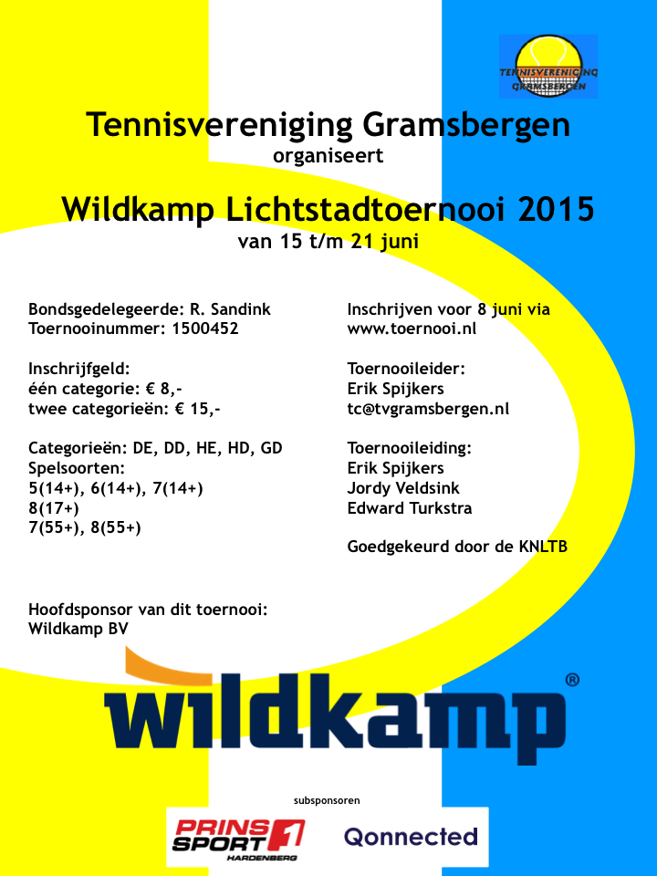 TvGramsbergen's tweet photo. Van 15 tot 22 juni: het @Wildkamp Lichtstadtoernooi. Inschrijving via toernooi.nl nu geopend! http://t.co/CIGGovvKNa http://t.co/xqikyYOxvd